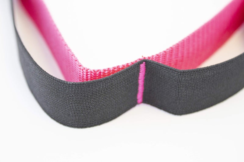 RangeMaster Dual Stretch Strap | Static and Elastic Side With Center Loop | Perfect for Yoga, Pilates, and Physical Therapy | Flexibility and Range of Motion Tool | Pink - Image 4